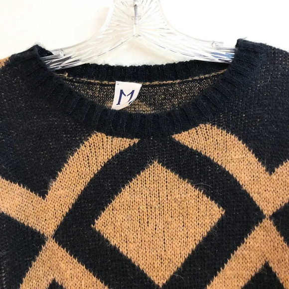 Molo Eleven Geometric Print Crew Neck Alpaca Blend Knit Scoop Neck Sweater L NWT - Picture 5 of 9